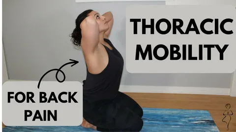Person performing stretching exercises for thoracic back pain to improve spinal mobility