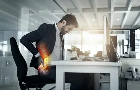 Lower back pain during sitting