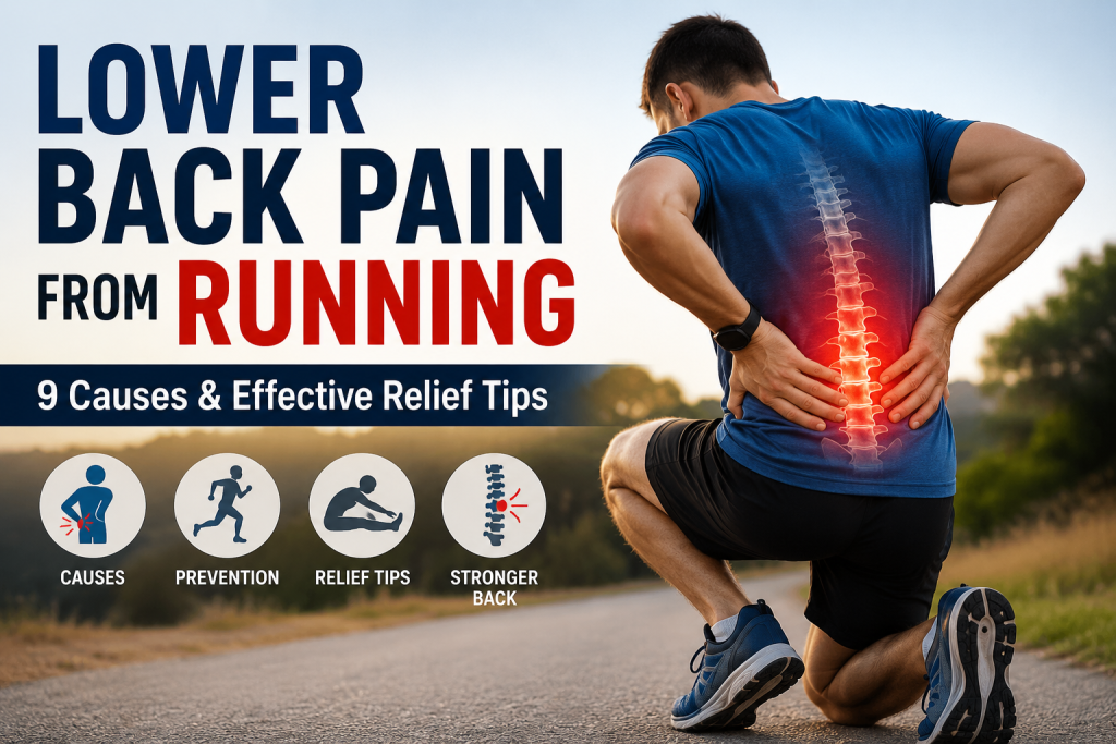 Lower Back Pain From Running with a runner experiencing lower back discomfort