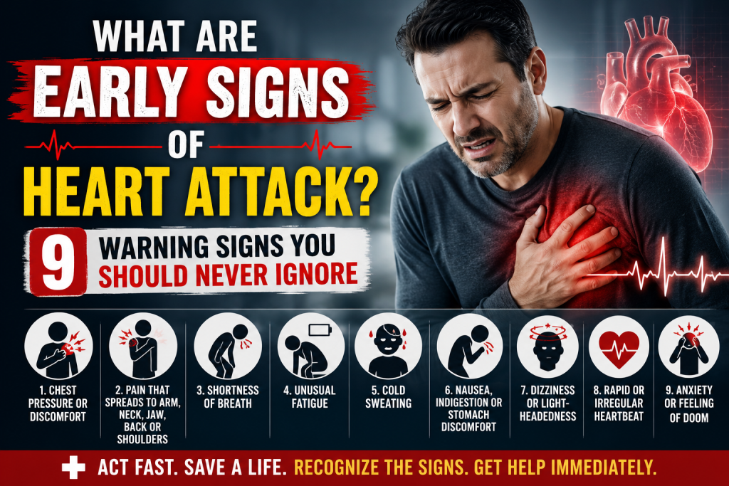 What Are Early Signs of Heart Attack – 9 Warning Signs