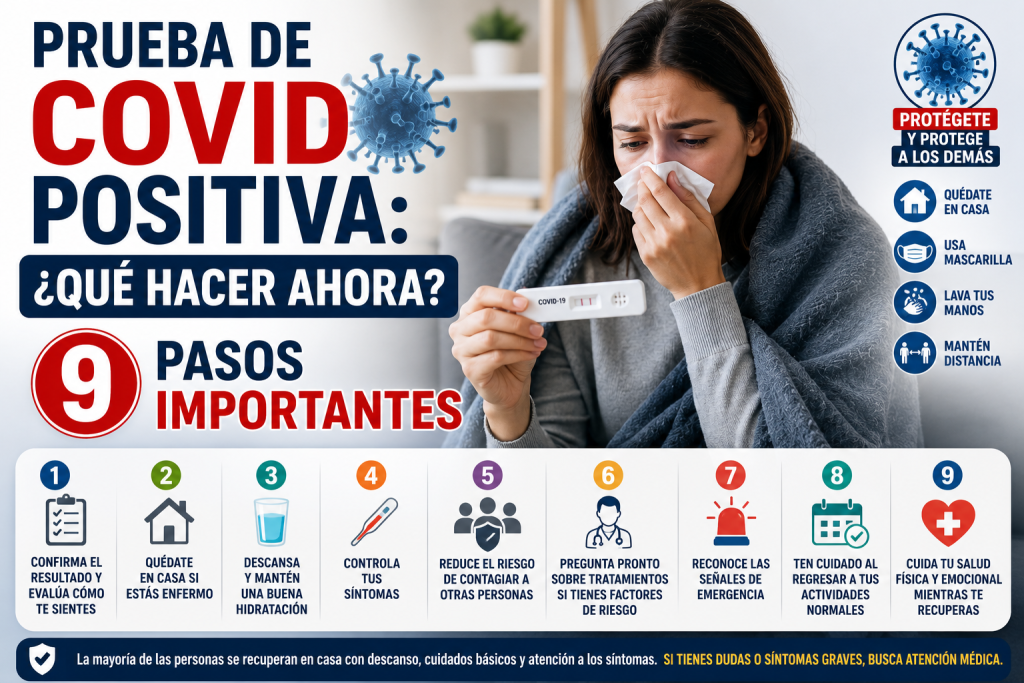 Prueba de COVID Positiva – 9 Pasos Importantes