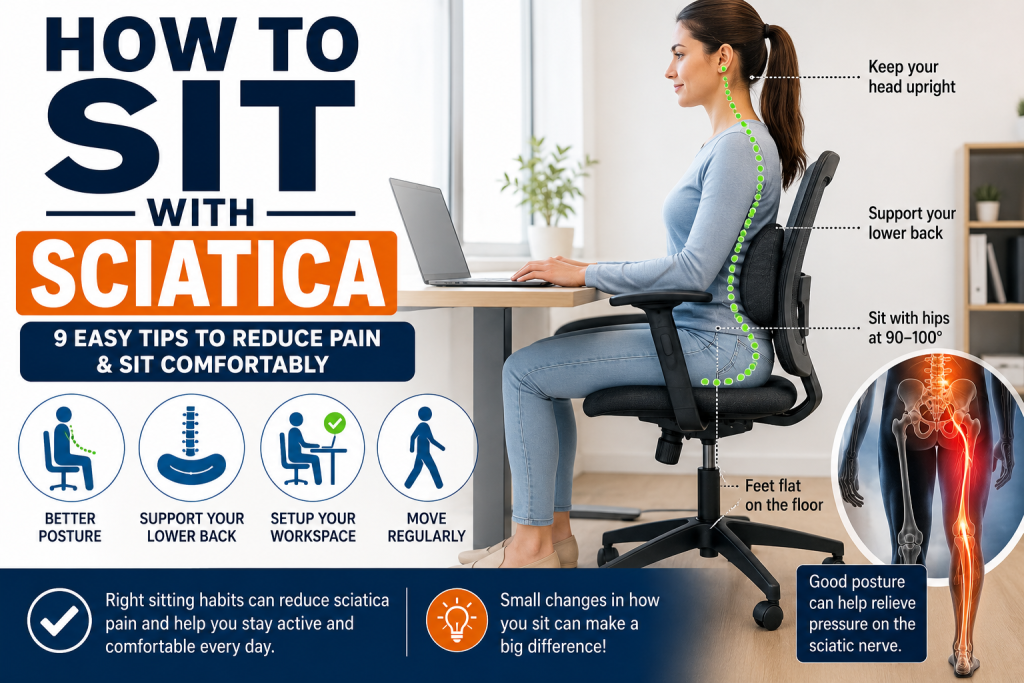 How to sit with sciatica with proper posture and lower back support