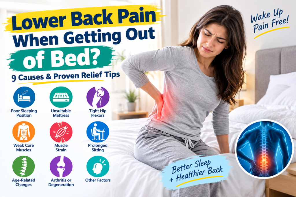 Lower back pain when getting out of bed