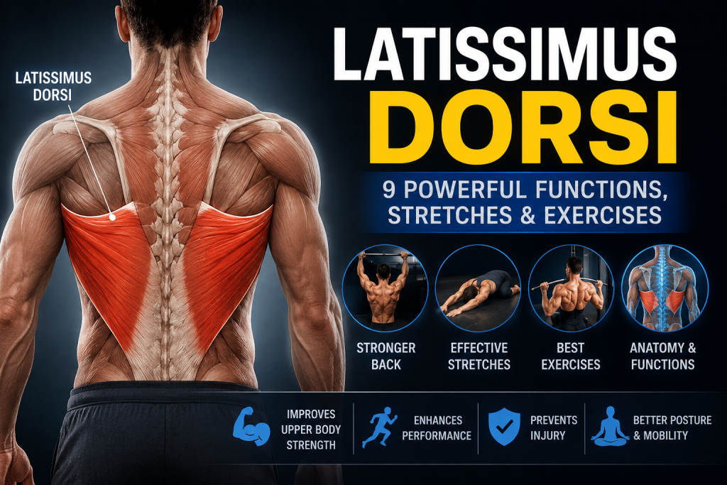 Latissimus dorsi muscle anatomy, stretches and exercises