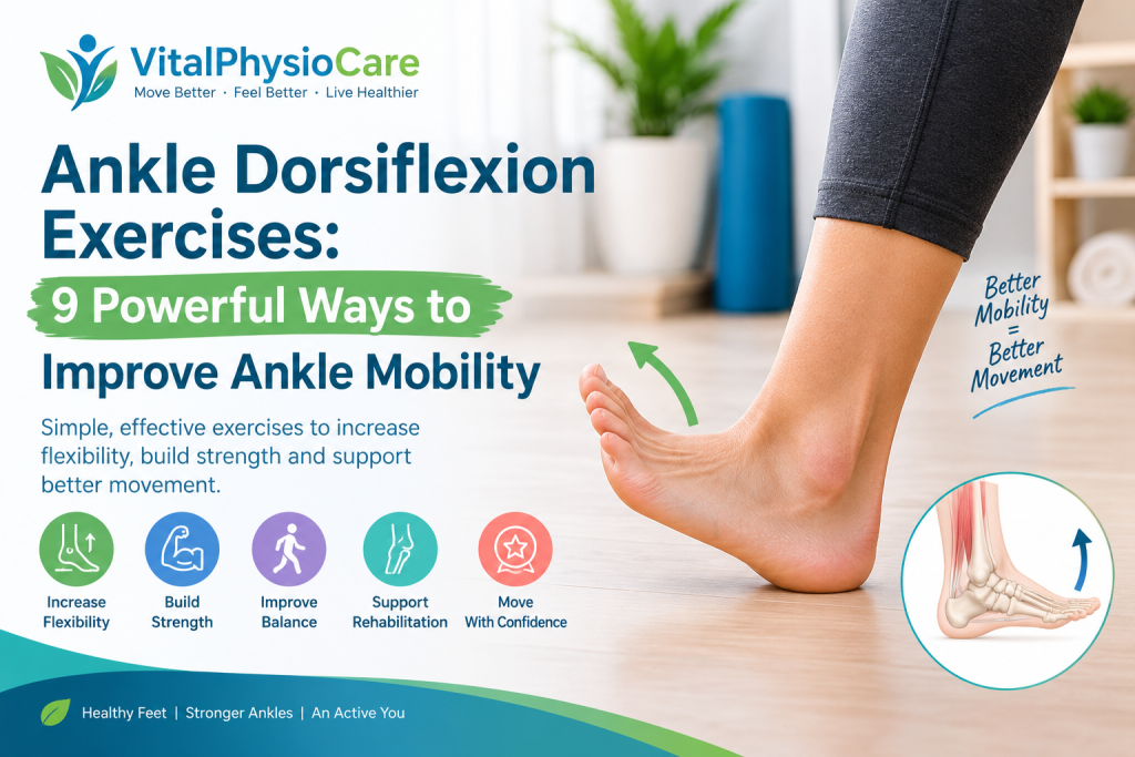 Ankle dorsiflexion exercises to improve ankle mobility and flexibility