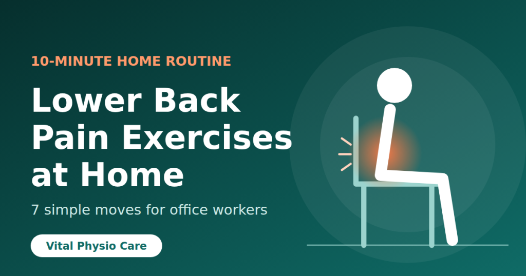 Pelvic tilt, one of the best lower back pain exercises at home